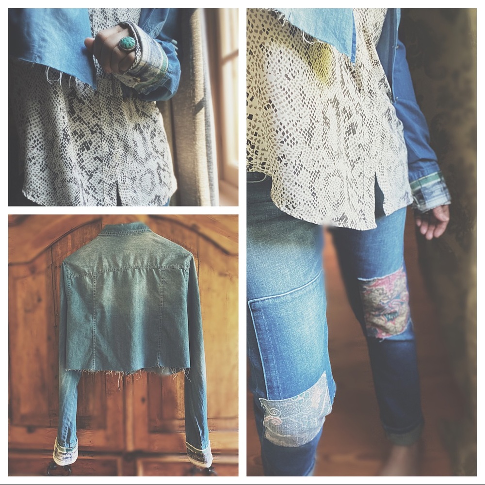 Button down The Ross Dip Dye & Lace Detail Cuff HP🌵 - Picture 4 of 16